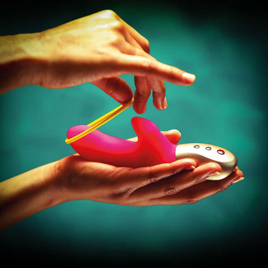 Fun Factory - Amorino DeluxeVibe Rabbit Vibrator (Pink) Rabbit Dildo (Vibration) Rechargeable Singapore