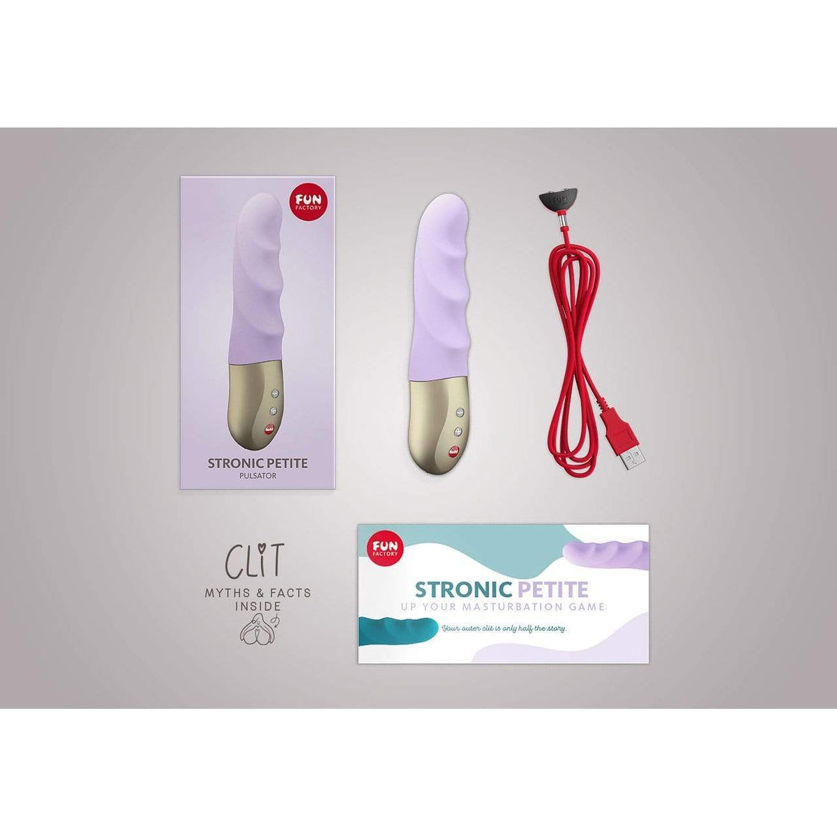 Fun Factory - Stronic Petite Thrusting G Spot Vibrator (Pastel Lilac) G Spot Dildo (Vibration) Rechargeable 4032498807256 CherryAffairs