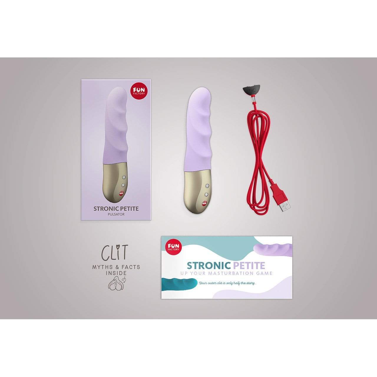 Fun Factory - Stronic Petite Thrusting G Spot Vibrator (Pastel Lilac) G Spot Dildo (Vibration) Rechargeable 4032498807256 CherryAffairs
