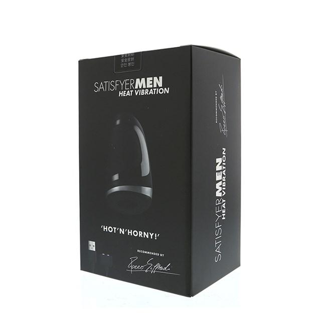 Satisfyer - Men Heat Vibration Masturbator (Black) - Black - Masturbator (Hands Free) Rechargeable
