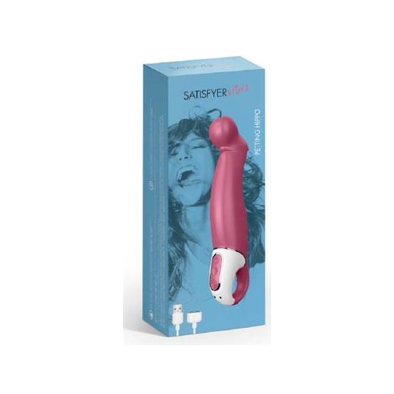 Satisfyer - Vibes Petting Hippo G Spot Vibrator (Pink) G Spot Dildo (Vibration) Rechargeable Singapore