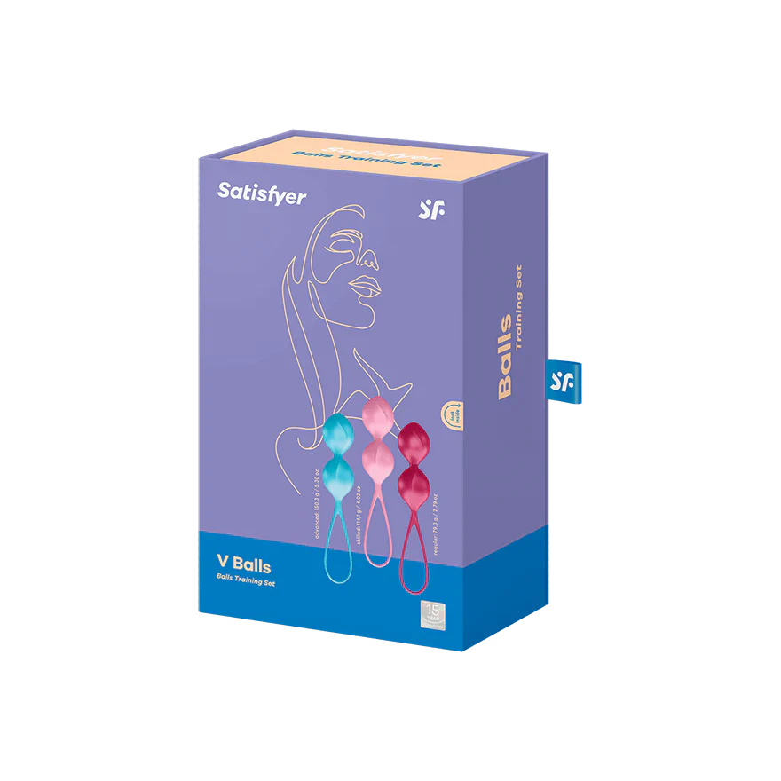 Satisfyer - V Balls 3 Pieces Kegel Training Set With Moving Balls (Multi Colour) - Multi Colour - Kegel Balls (Non