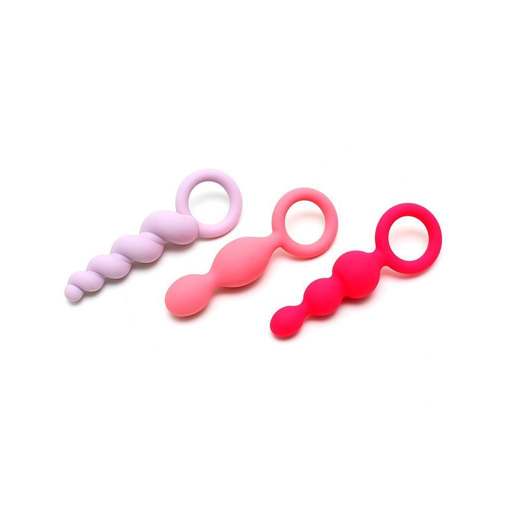 Satisfyer - 3 Pieces Anal Plugs (Multi Colour) Anal Beads (Non Vibration) Singapore