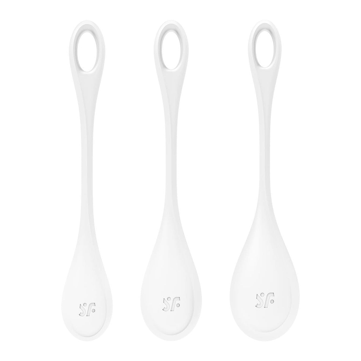 Satisfyer - Yoni Power 1 Silicone Kegel Balls Training Set (White) Kegel Balls (Non Vibration) 4049369043835 CherryAffairs