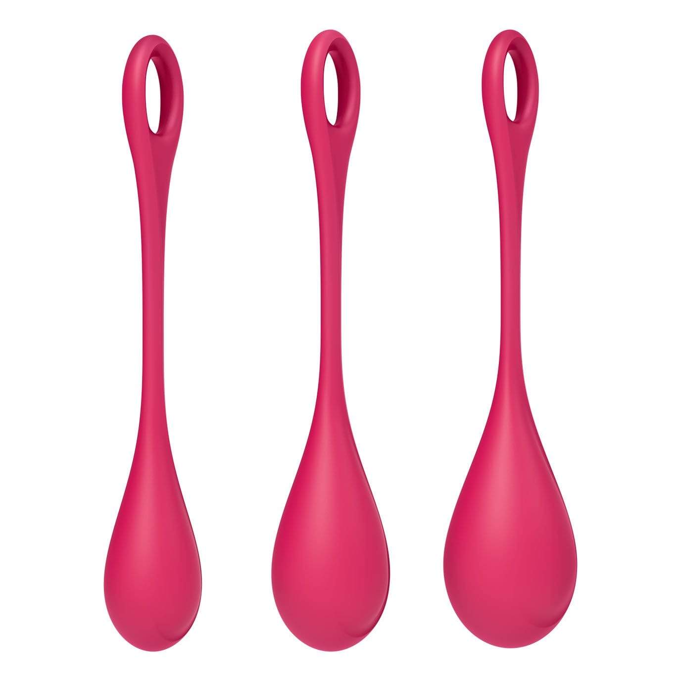 Satisfyer - Yoni Power 1 Silicone Kegel Balls Training Set (Red) Kegel Balls (Non Vibration) 4049369043842 CherryAffairs