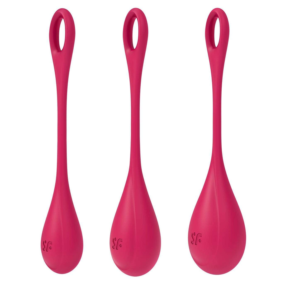 Satisfyer - Yoni Power 1 Silicone Kegel Balls Training Set (Red) Kegel Balls (Non Vibration) 4049369043842 CherryAffairs