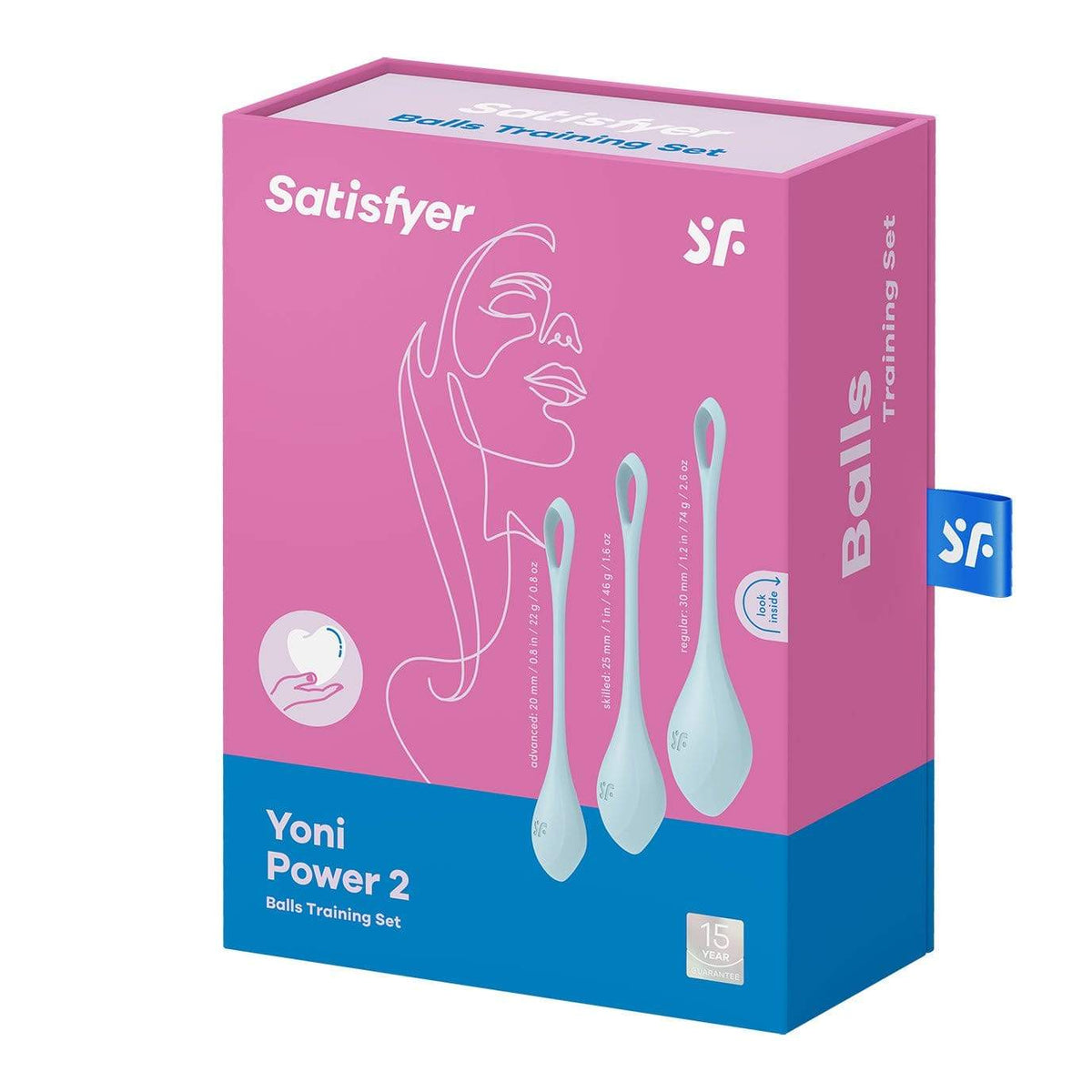 Satisfyer - Yoni Power 2 Silicone Kegel Balls Training Set (Light Blue) Kegel Balls (Non Vibration) 4049369043859 CherryAffairs