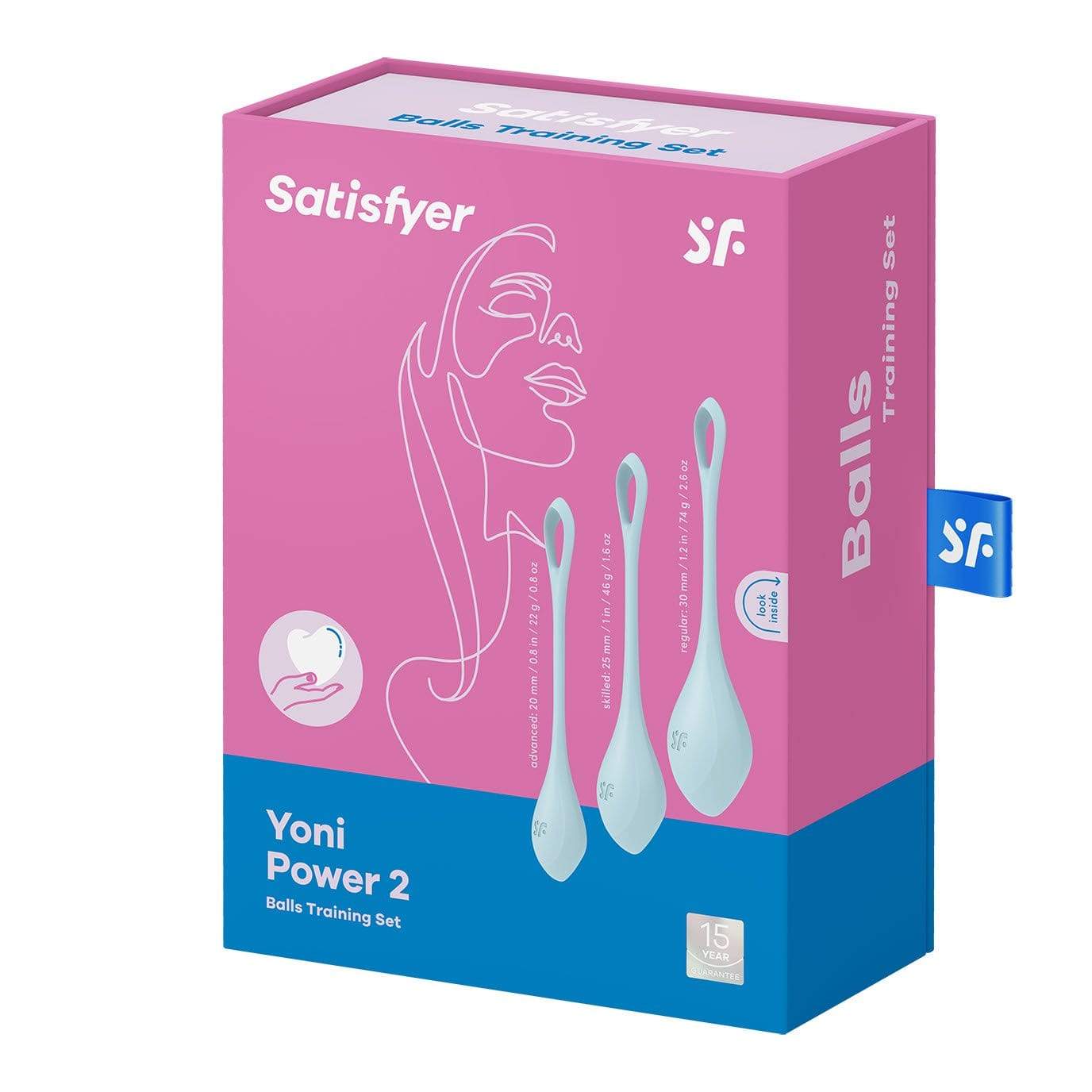 Satisfyer - Yoni Power 2 Silicone Kegel Balls Training Set (Light Blue) Kegel Balls (Non Vibration) 4049369043859 CherryAffairs