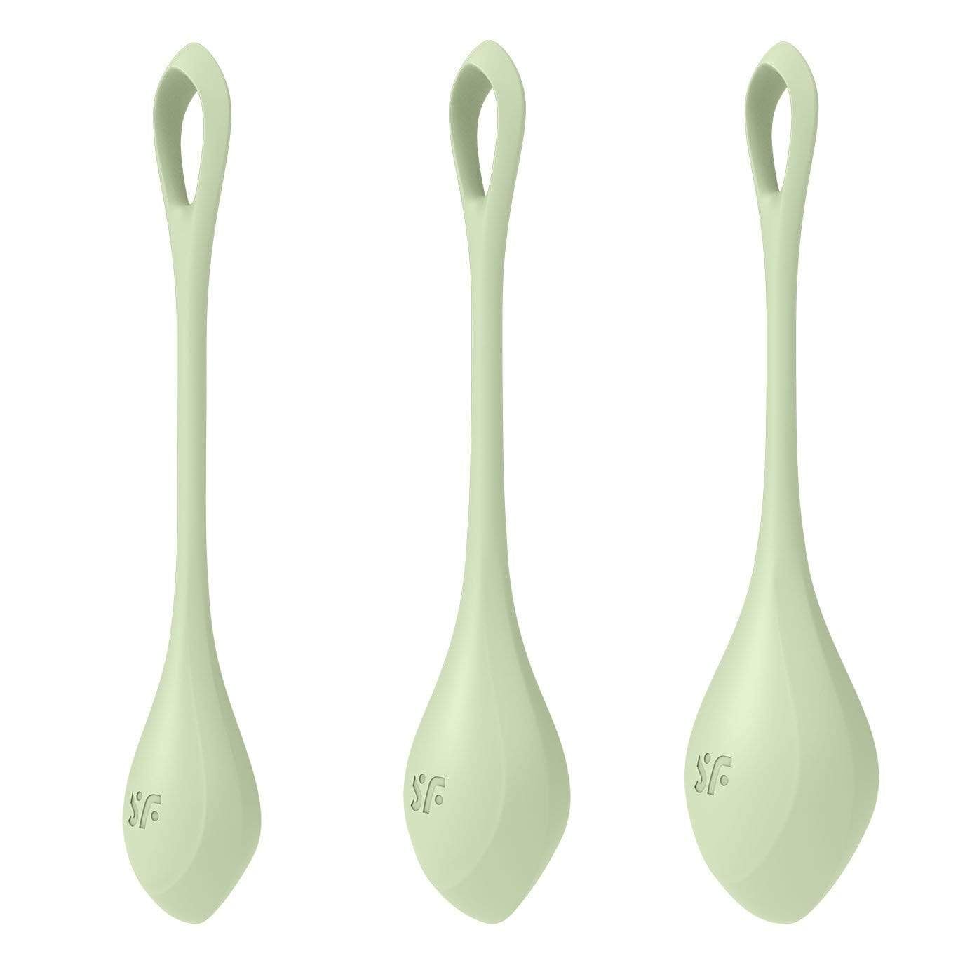 Satisfyer - Yoni Power 2 Silicone Kegel Balls Training Set (Light Green) Kegel Balls (Non Vibration) 4049369043866 CherryAffairs