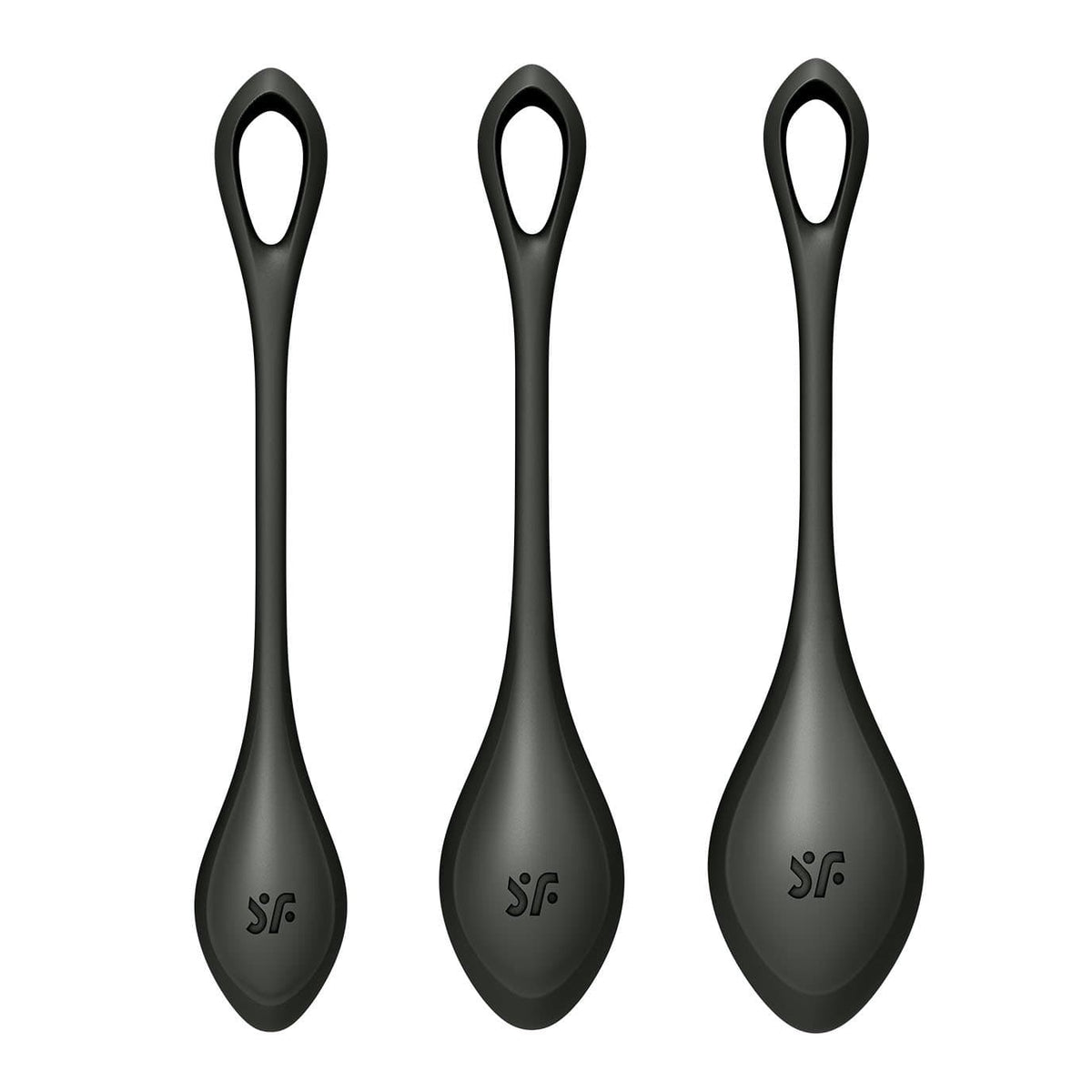 Satisfyer - Yoni Power 2 Silicone Kegel Balls Training Set (Black) Kegel Balls (Non Vibration) 4049369043873 CherryAffairs