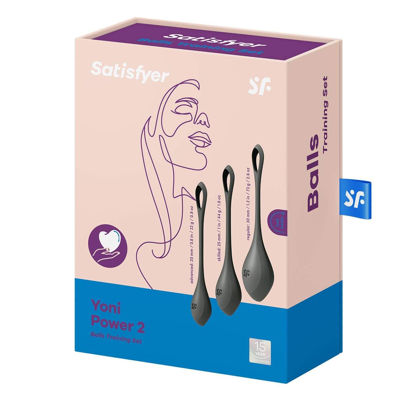 Satisfyer - Yoni Power 2 Silicone Kegel Balls Training Set (Black) Kegel Balls (Non Vibration) 4049369043873 CherryAffairs
