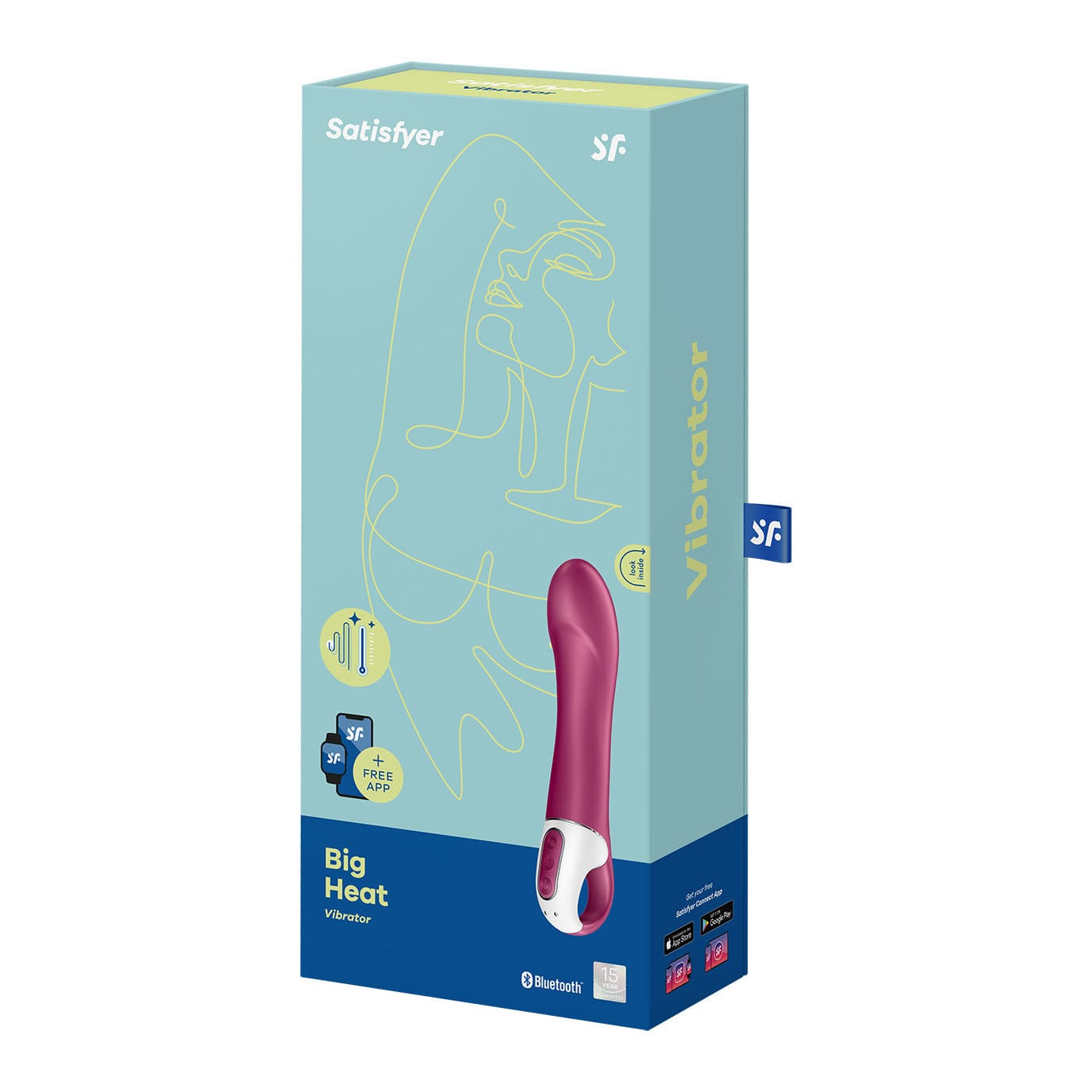Satisfyer - Big Heat G Spot Vibrator (Pink) G Spot Dildo (Vibration) Rechargeable 4061504001623 CherryAffairs