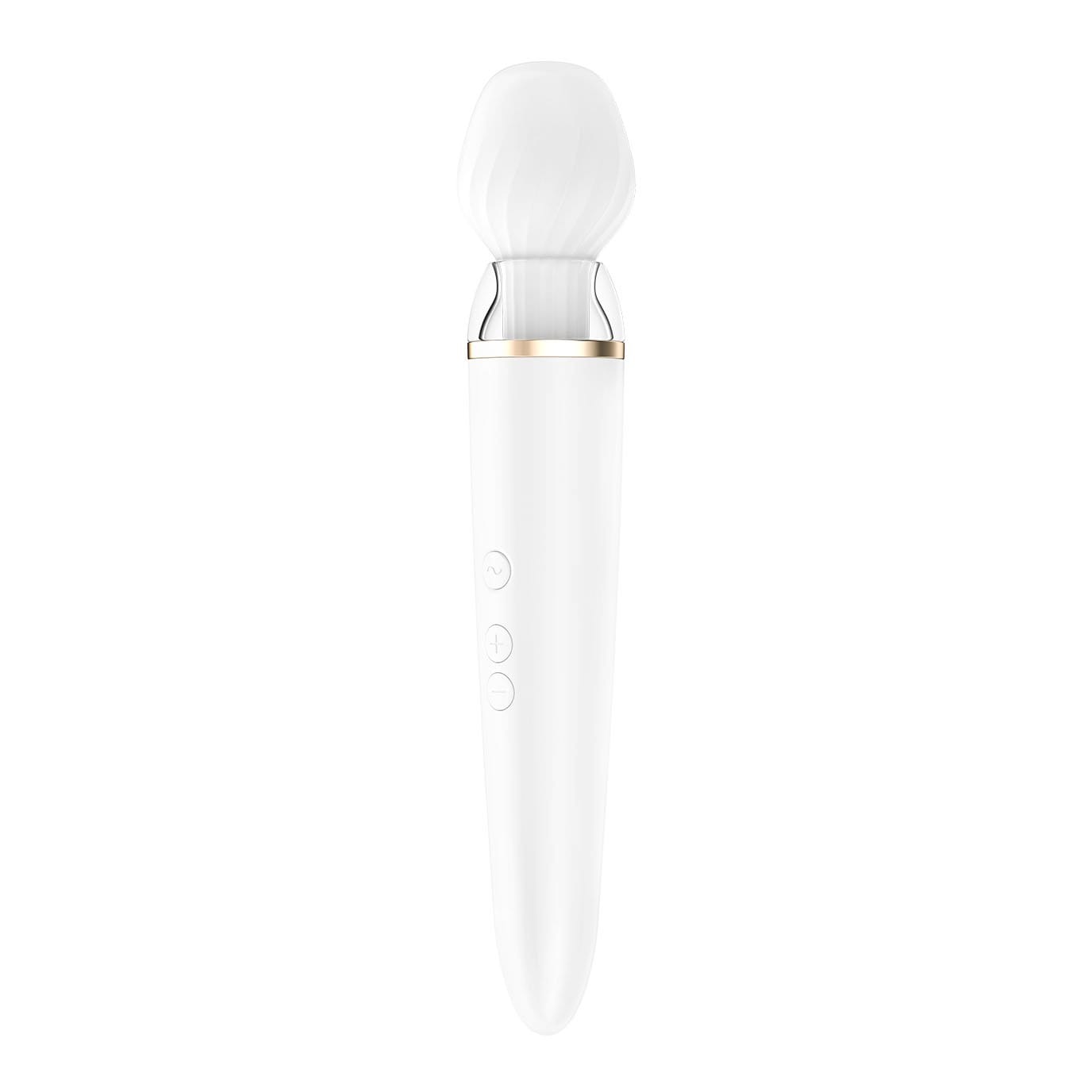 Satisfyer - Double Wand-er Bluetooth App-Controlled Wand Massager (White) Wand Massagers (Vibration) Rechargeable 4061504001791 CherryAffairs