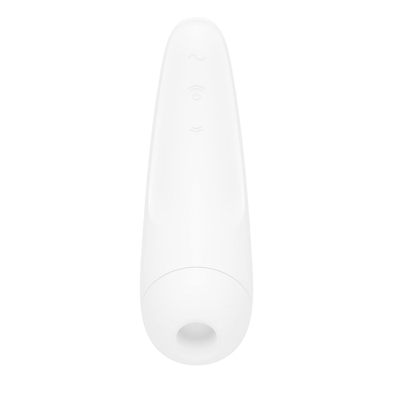 Satisfyer - Curvy 2+ App-Controlled Air Pulse Stimulator Vibrator (White) Clit Massager (Vibration) Rechargeable 289883003 CherryAffairs