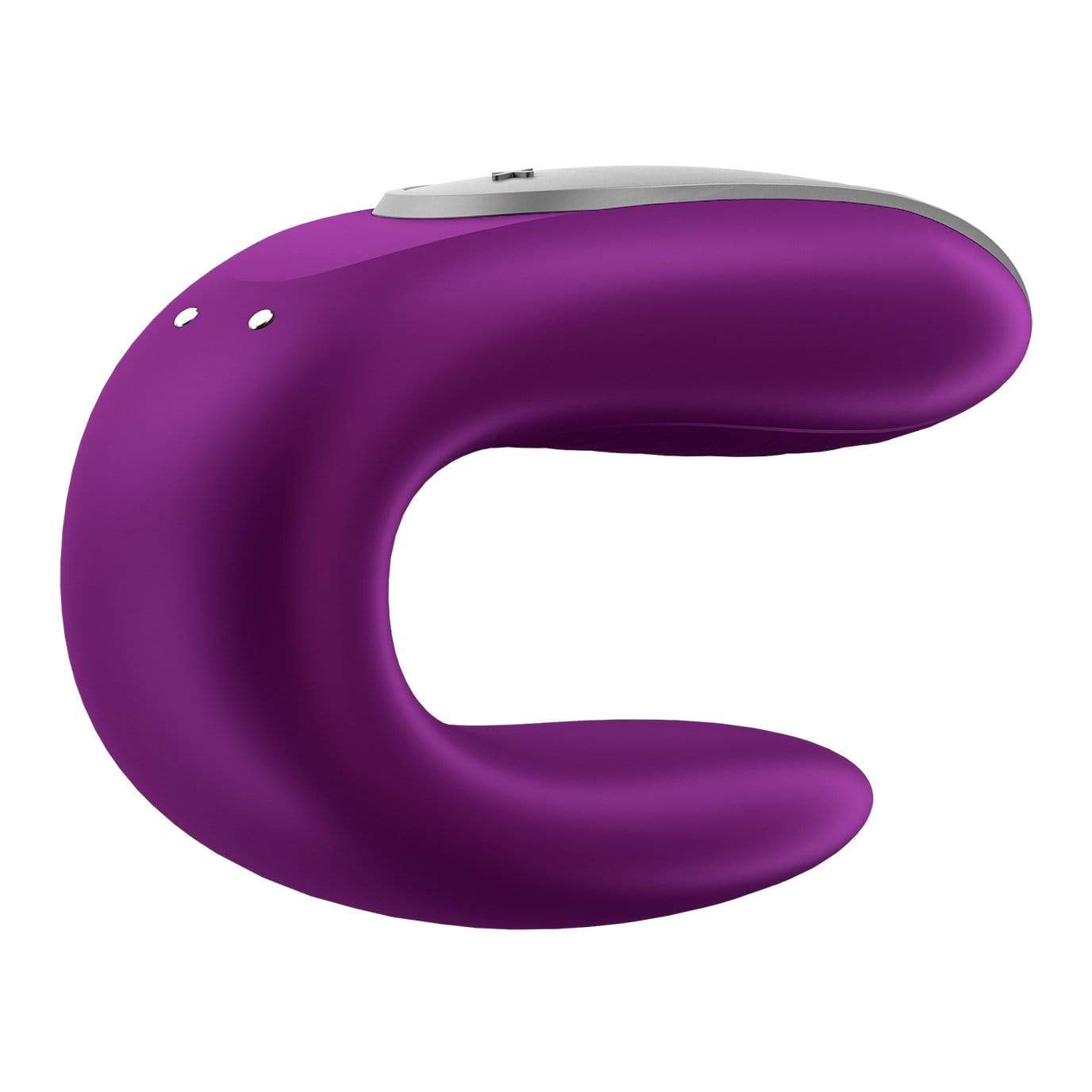 Satisfyer - Double Fun App-Controlled Couple's Vibrator with Remote Control (Purple) Remote Control Couple's Massager (Vibration) Rechargeable 4061504002460 CherryAffairs