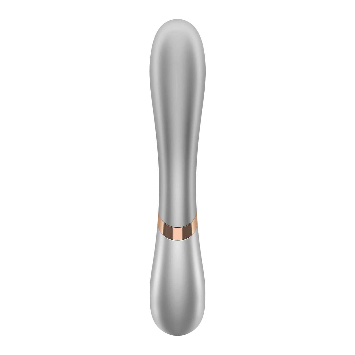 Satisfyer - Hot Lover Warming Rabbit Vibrator with Bluetooth and App (Silver/Champagne) Rabbit Dildo (Vibration) Rechargeable 520203906 CherryAffairs