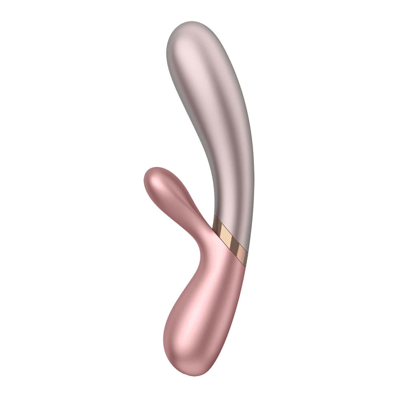 Satisfyer - Hot Lover Warming Rabbit Vibrator with Bluetooth and App (Pink/Dark Pink) Rabbit Dildo (Vibration) Rechargeable 520215271 CherryAffairs