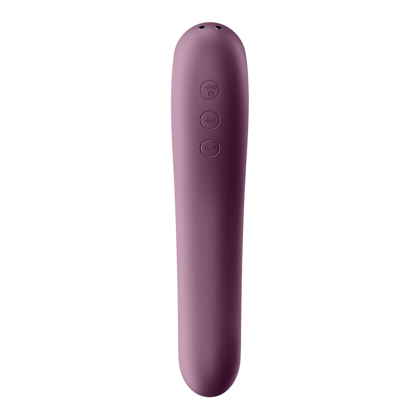 Satisfyer - Dual Kiss Insertable Air Pulse Vibrator w App-Controlled Clitoral Air Stimulator (Purple) Clit Massager (Vibration) Rechargeable 4061504003023 CherryAffairs