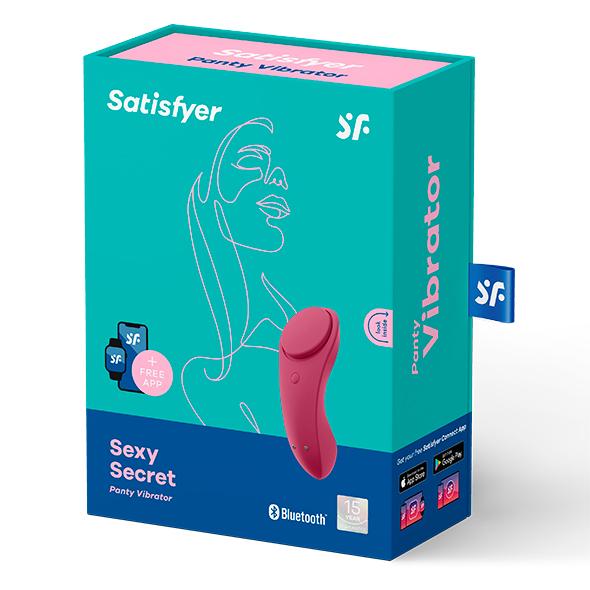 Satisfyer - Sexy Secret App-Controlled Panty Vibrator (Pink) Panties Massager Non RC (Vibration) Rechargeable 4061504003351 CherryAffairs