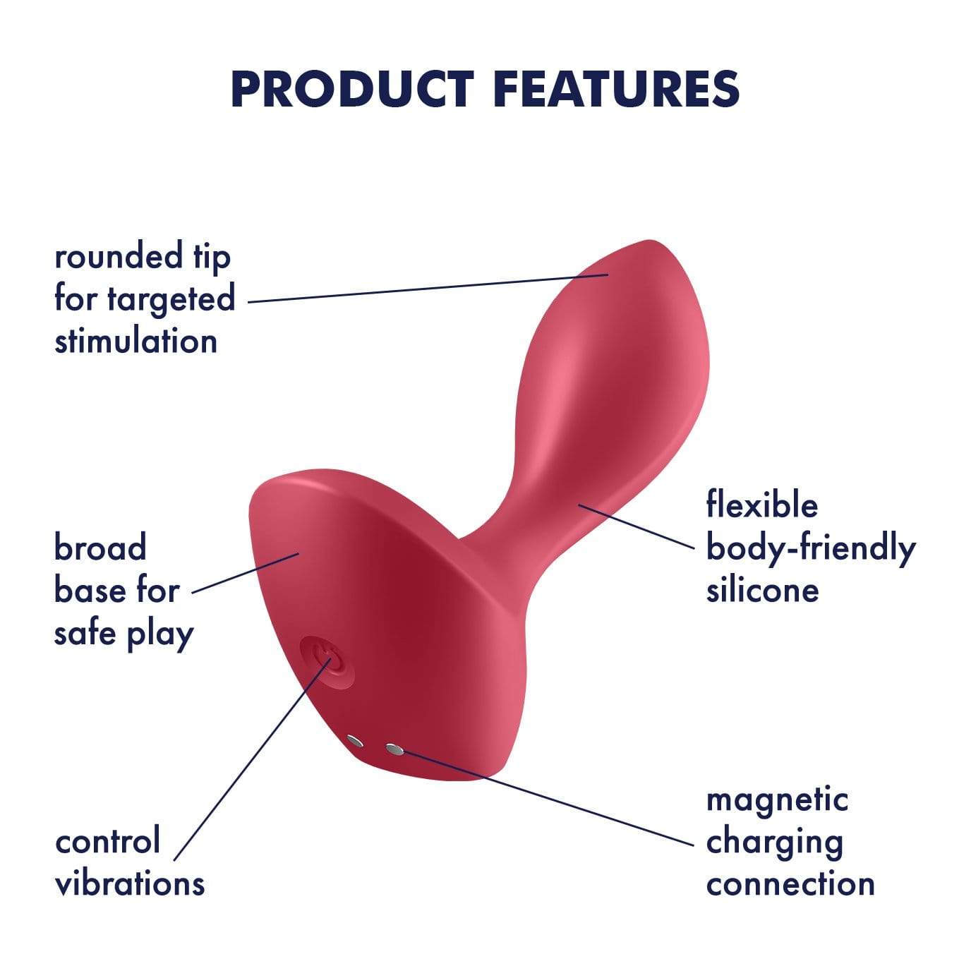 Satisfyer - Backdoor Lover Prostate Massager (Red) Prostate Massager (Vibration) Rechargeable 4061504004174 CherryAffairs