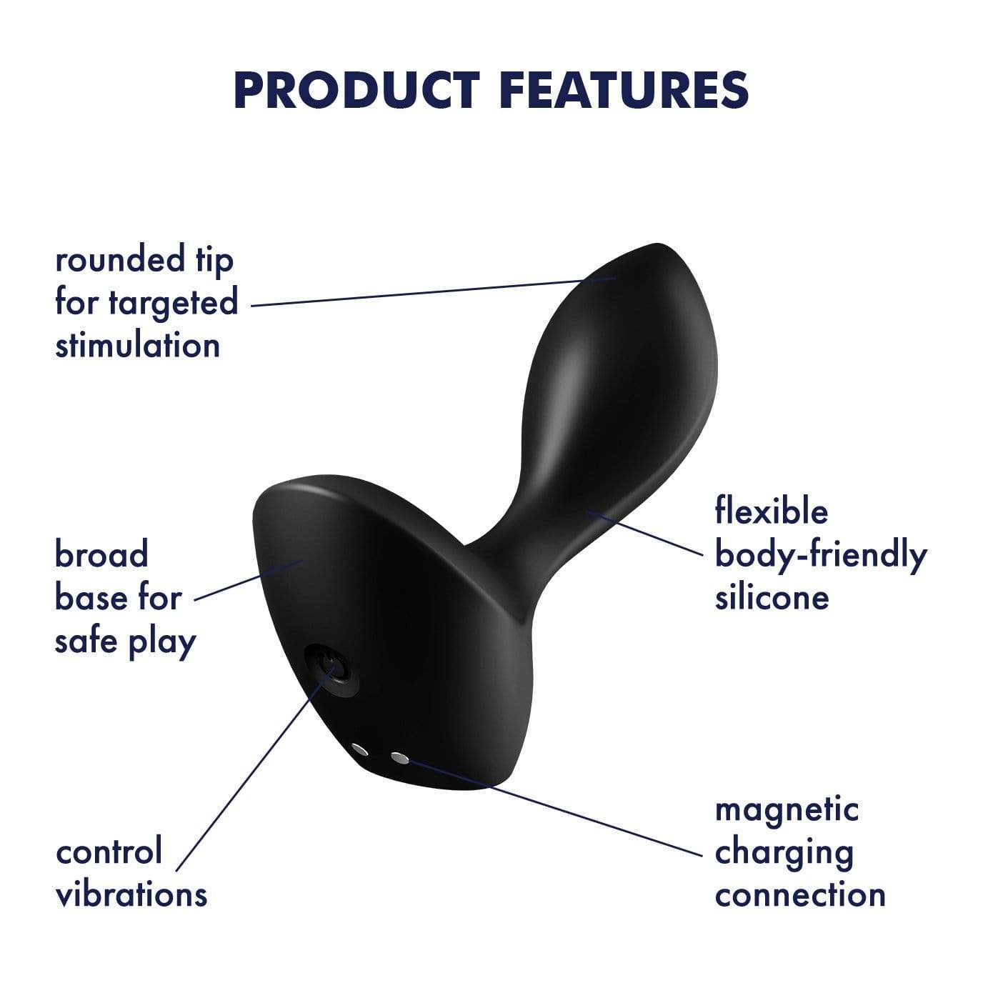 Satisfyer - Backdoor Lover Prostate Massager (Black) Prostate Massager (Vibration) Rechargeable 4061504004181 CherryAffairs