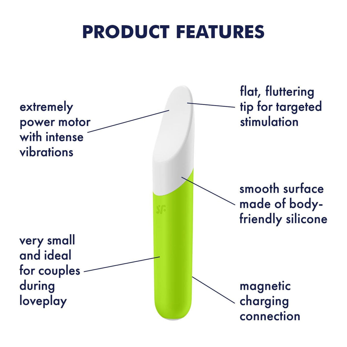 Satisfyer - Ultra Power Bullet 7 Vibrator (Green) Bullet (Vibration) Rechargeable 4061504007694 CherryAffairs