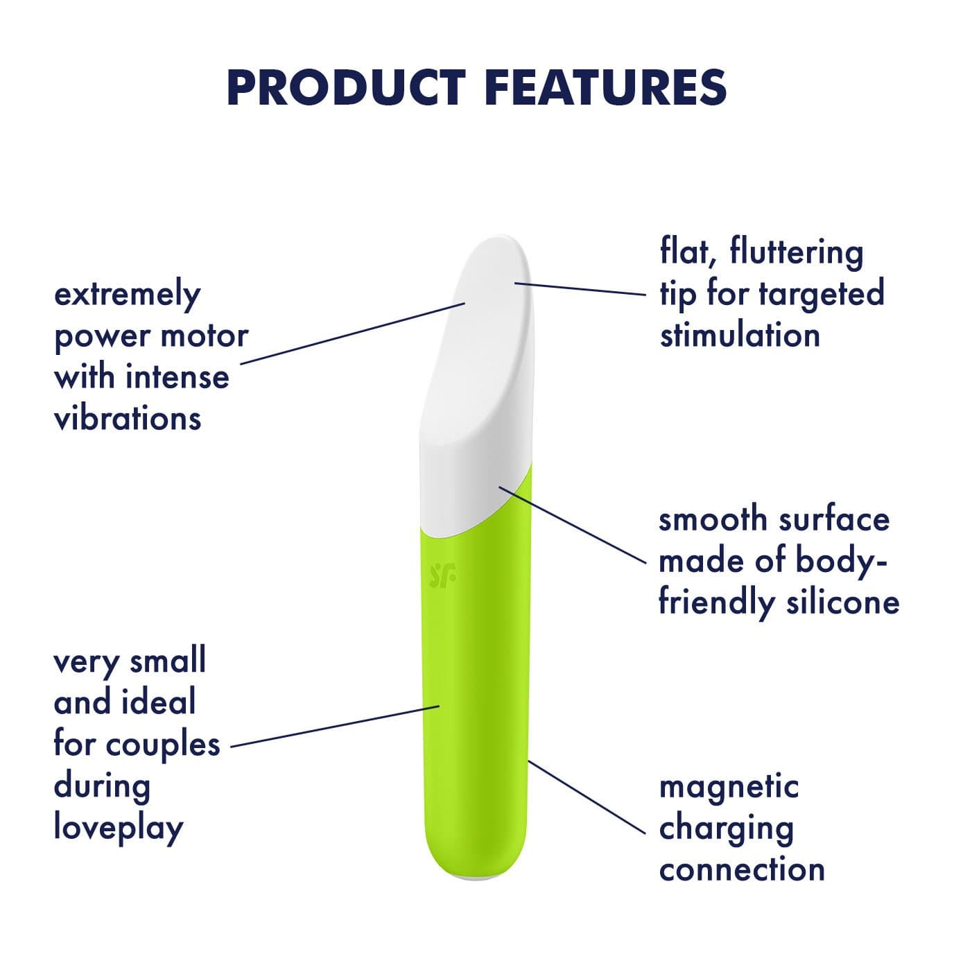 Satisfyer - Ultra Power Bullet 7 Vibrator (Green) Bullet (Vibration) Rechargeable 4061504007694 CherryAffairs