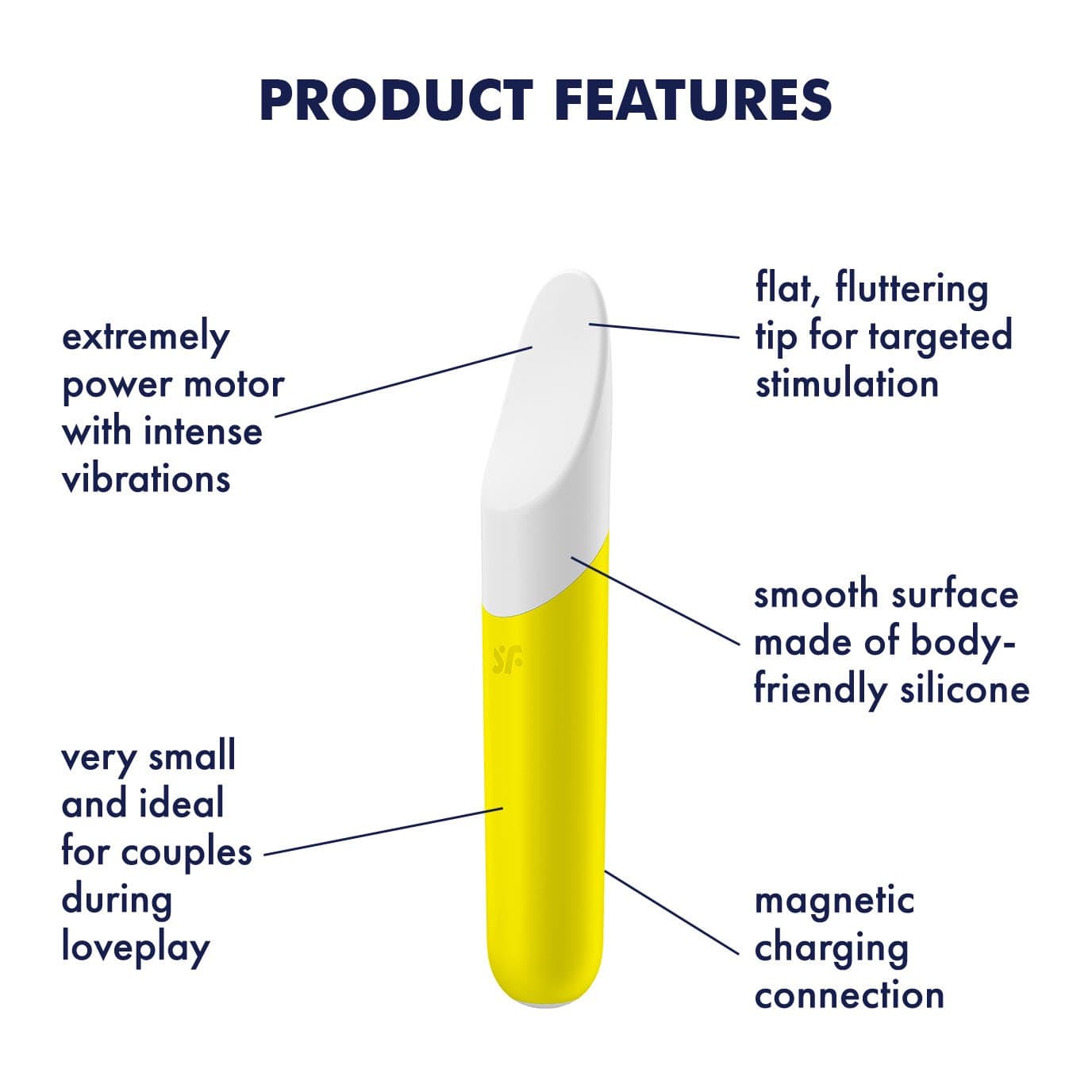 Satisfyer - Ultra Power Bullet 7 Vibrator (Yellow) Bullet (Vibration) Rechargeable 4061504007700 CherryAffairs