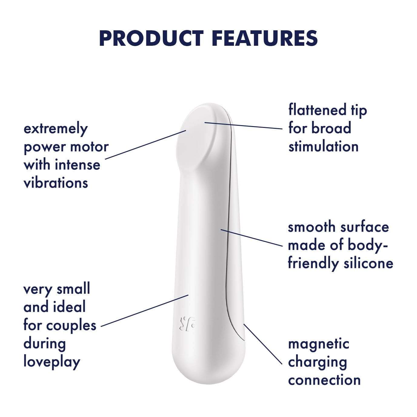 Satisfyer - Ultra Power Bullet 3 Vibrator (White) Bullet (Vibration) Rechargeable 4061504007724 CherryAffairs