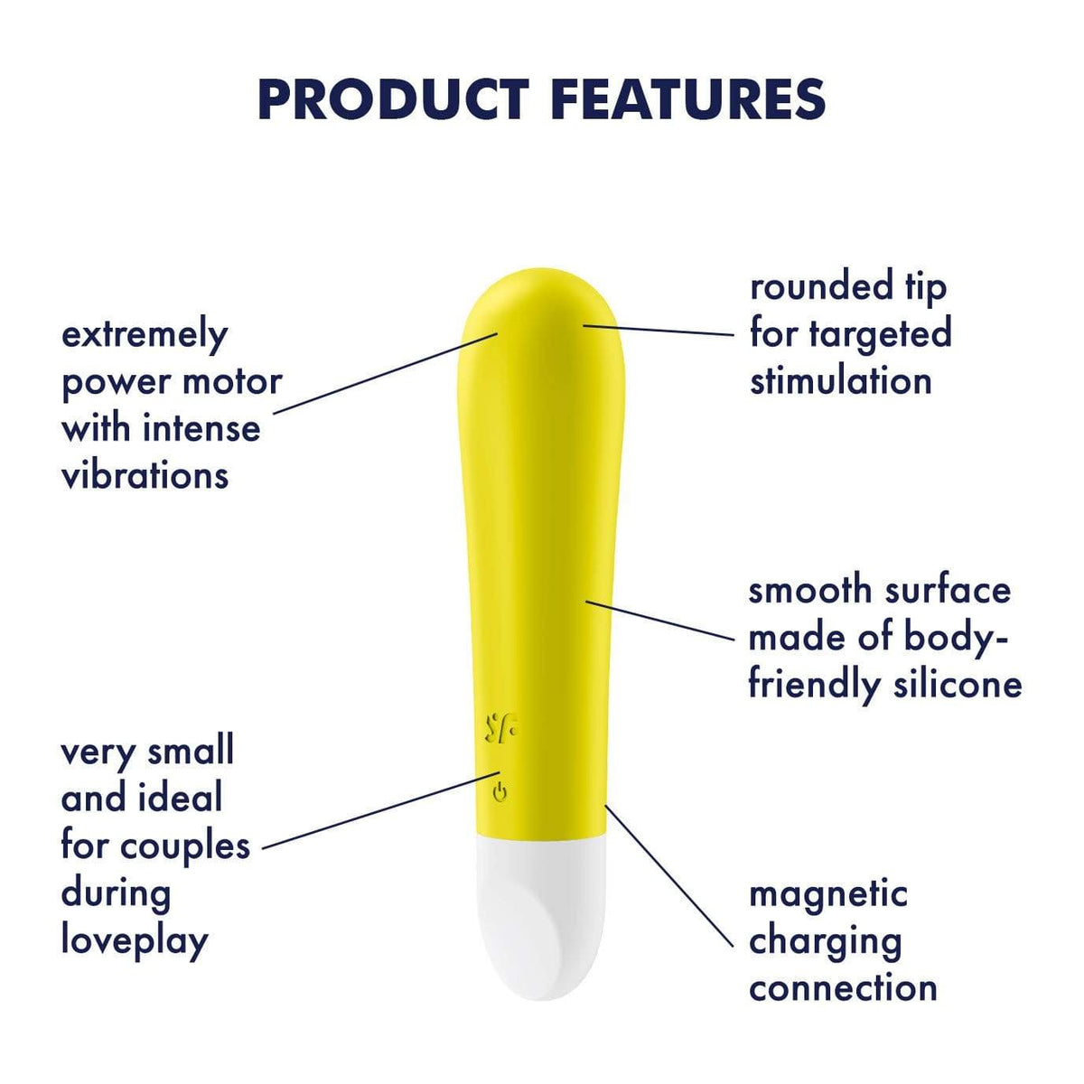 Satisfyer - Ultra Power Bullet 1 Vibrator (Yellow) Bullet (Vibration) Rechargeable 520202513 CherryAffairs