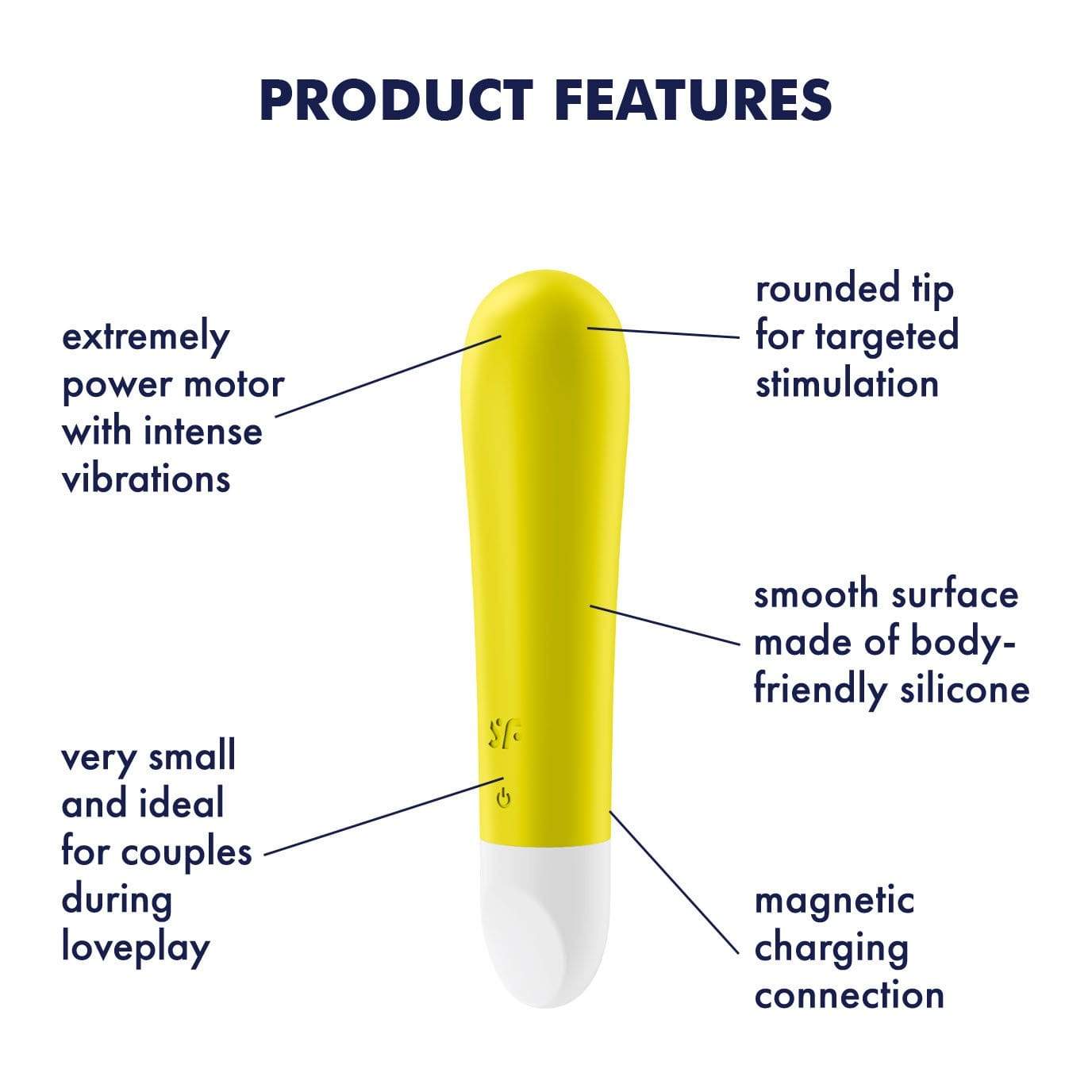 Satisfyer - Ultra Power Bullet 1 Vibrator (Yellow) Bullet (Vibration) Rechargeable 520202513 CherryAffairs