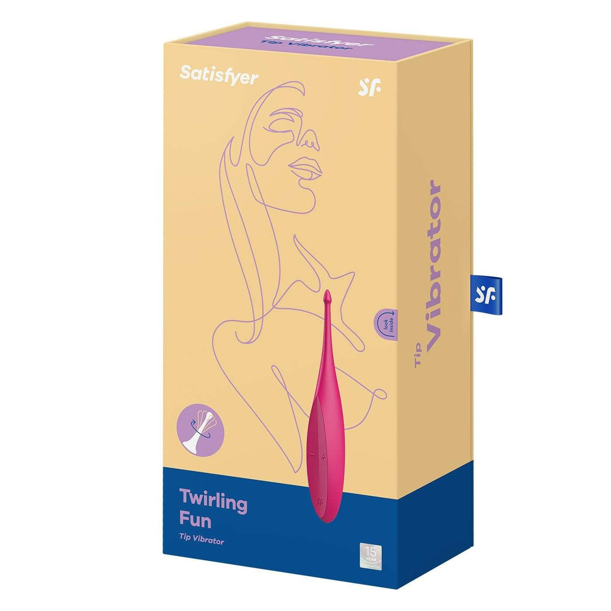 Satisfyer - Twirling Fun Clit Massager (Poppy Red) Clit Massager (Vibration) Rechargeable 4061504009643 CherryAffairs