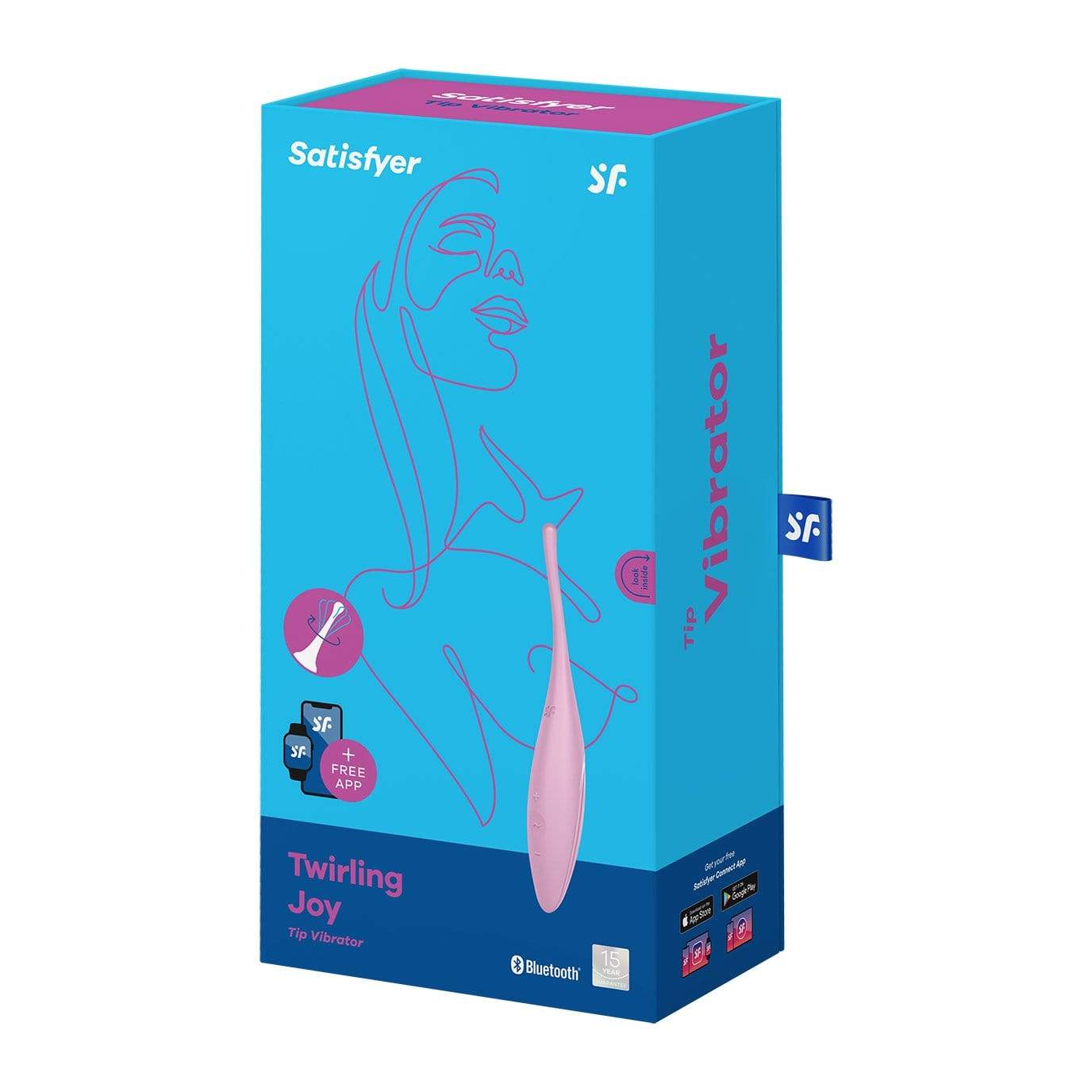 Satisfyer - Twirling Joy App-Controlled Clit Massager (Pink) Clit Massager (Vibration) Rechargeable 435202223 CherryAffairs