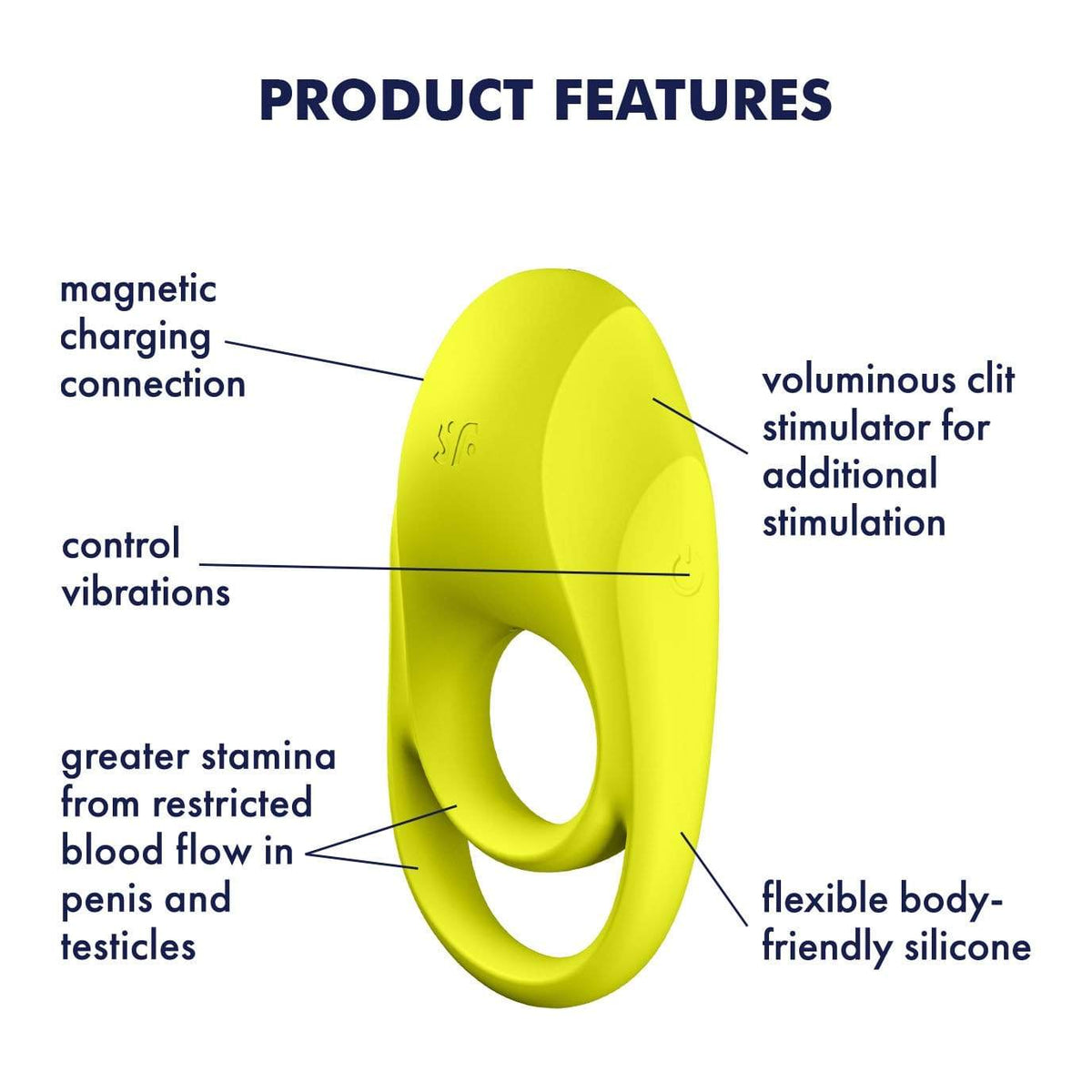 Satisfyer - Spectacular Duo Silicone Vibrating Cock Ring (Chartreuse) Silicone Cock Ring (Vibration) Rechargeable 4061504009933 CherryAffairs