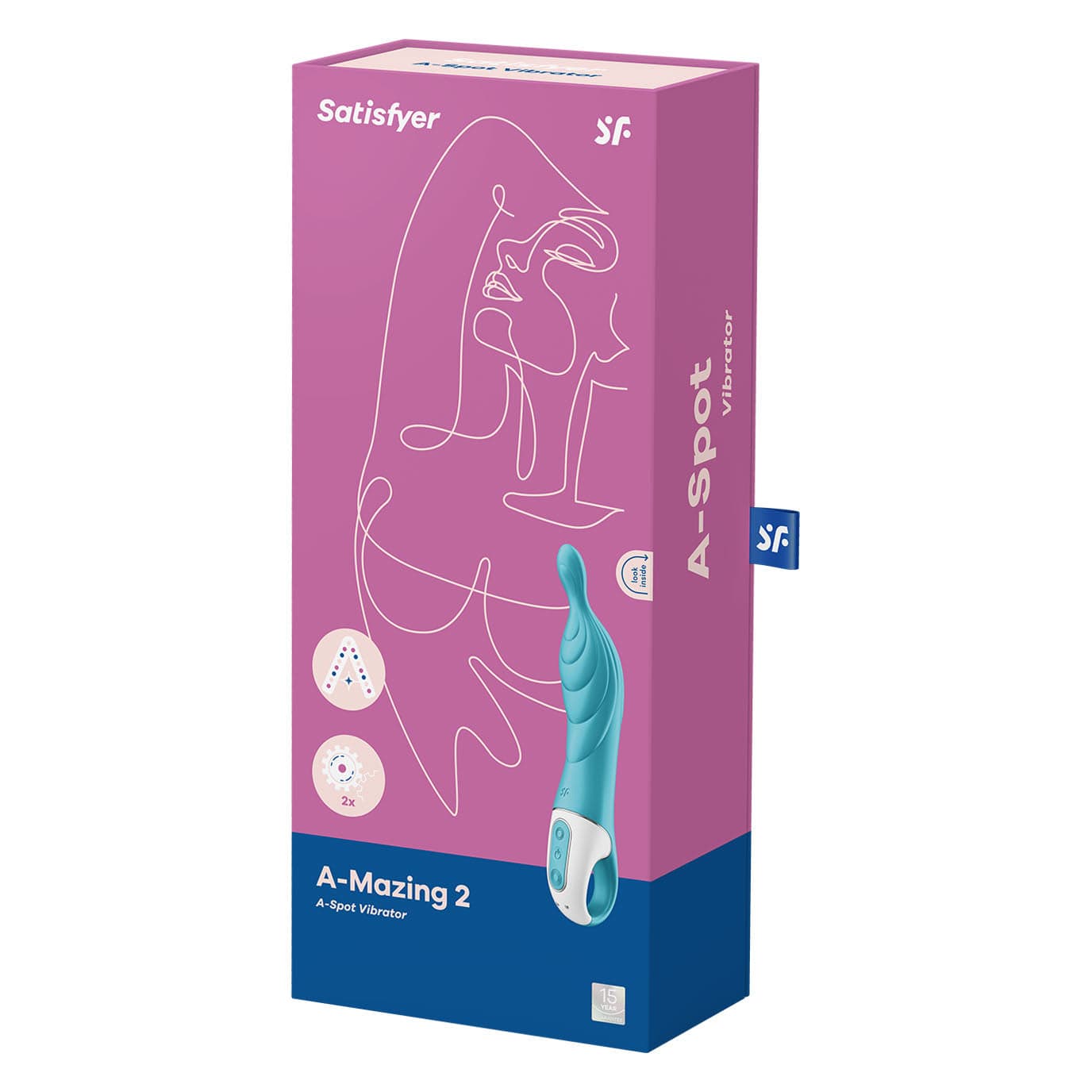 Satisfyer - A-Mazing 2 A-Spot Vibrator (Blue) G Spot Dildo (Vibration) Rechargeable 4061504018331 CherryAffairs