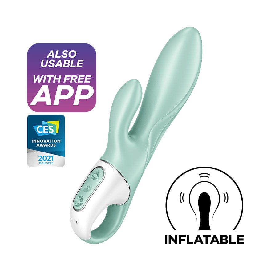 Satisfyer - Air Pump App-Controlled Air Pump Bunny 5 Rabbit Vibrator (Turquoise) Rabbit Dildo (Vibration) Rechargeable 4061504038537 CherryAffairs