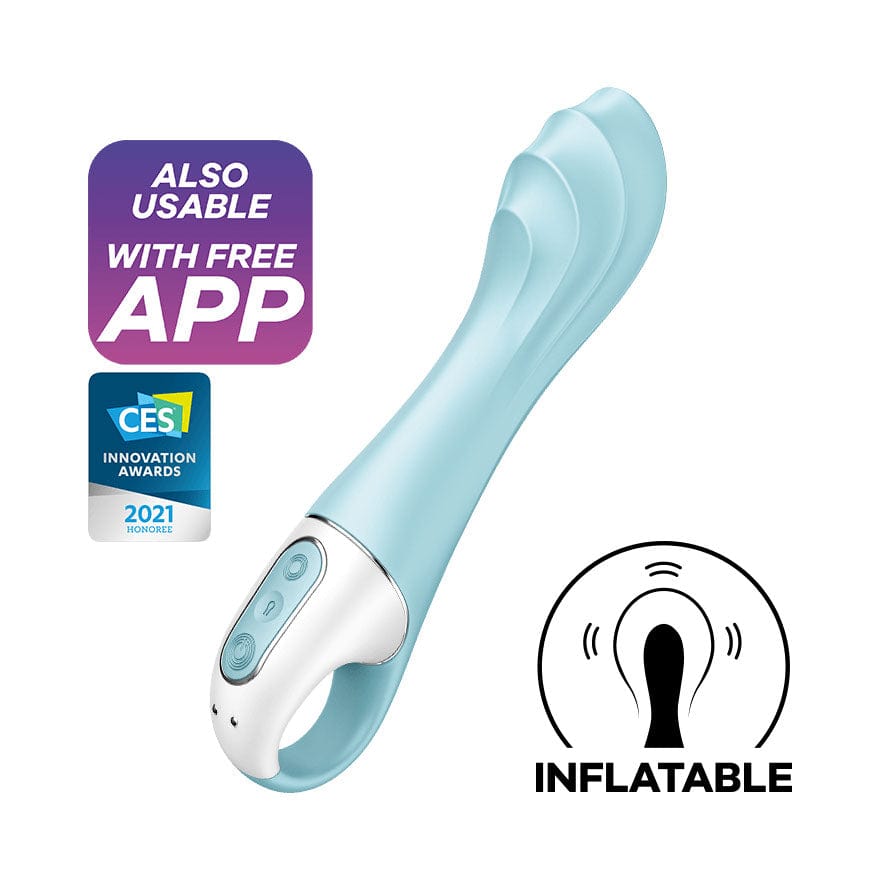 Satisfyer - Air Pump App-Controlled G Spot Vibrator 5 (Blue) G Spot Dildo (Vibration) Rechargeable 4061504038544 CherryAffairs
