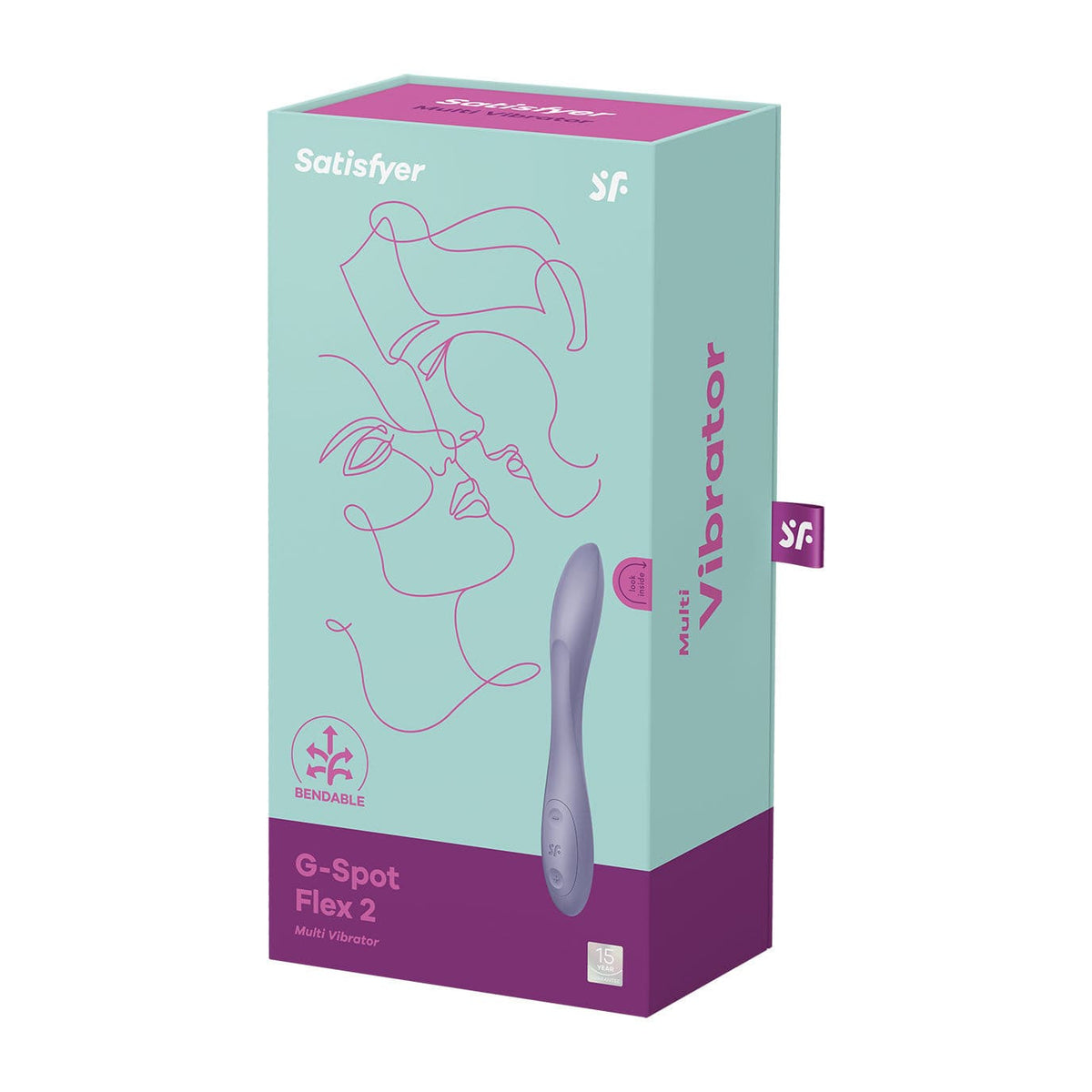 Satisfyer - Flex 2 G-Spot Vibrator (Violet) G Spot Dildo (Vibration) Rechargeable 4061504043791 CherryAffairs