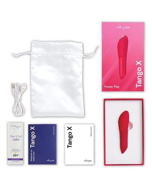 We Vibe - Tango X Power Play Rechargeable Discreet Vibrator (Cherry Red) Discreet Toys 4251460603928 CherryAffairs