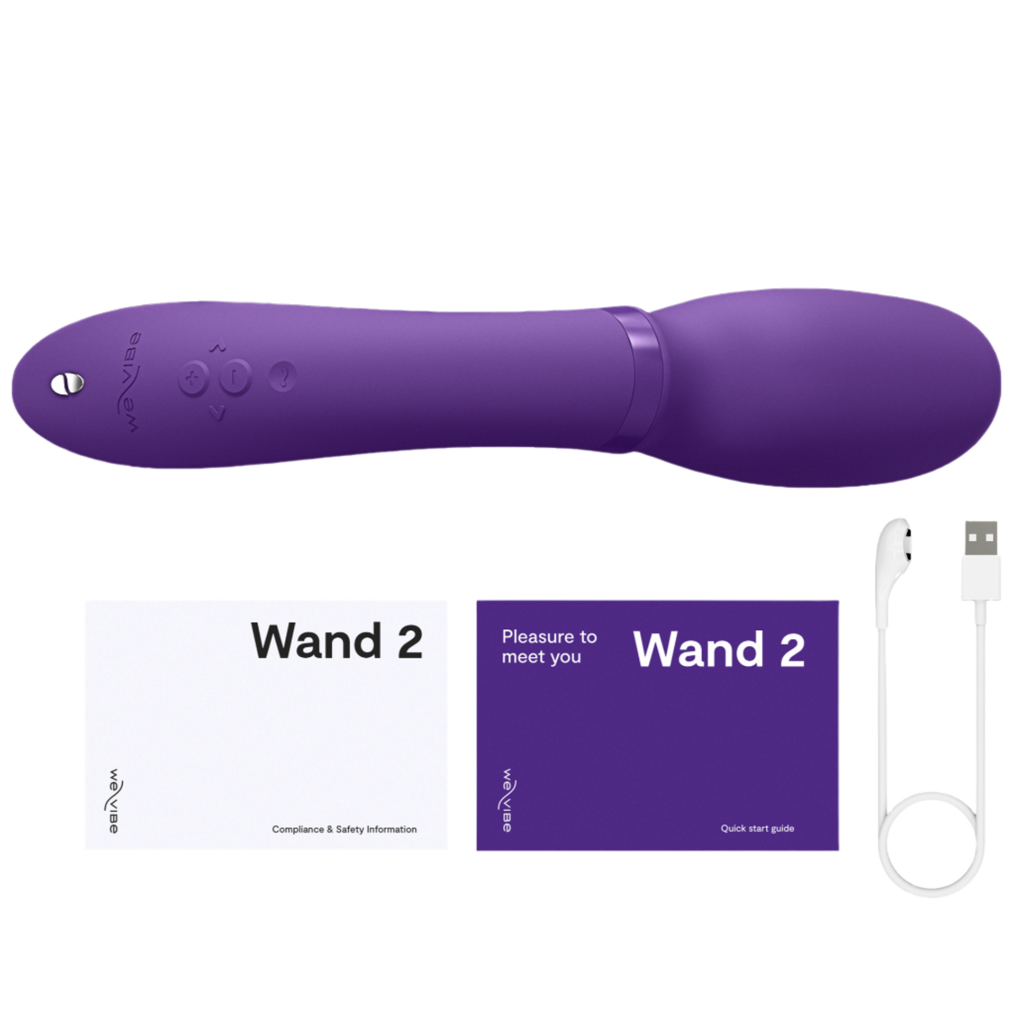 WE VIBE - Wand 2 App-Controlled Wand Massager (Purple) - Purple - Wand Massagers (Vibration) Rechargeable