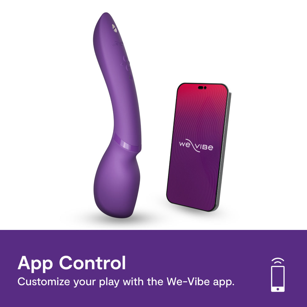 WE VIBE - Wand 2 App-Controlled Wand Massager (Purple) - Purple - Wand Massagers (Vibration) Rechargeable
