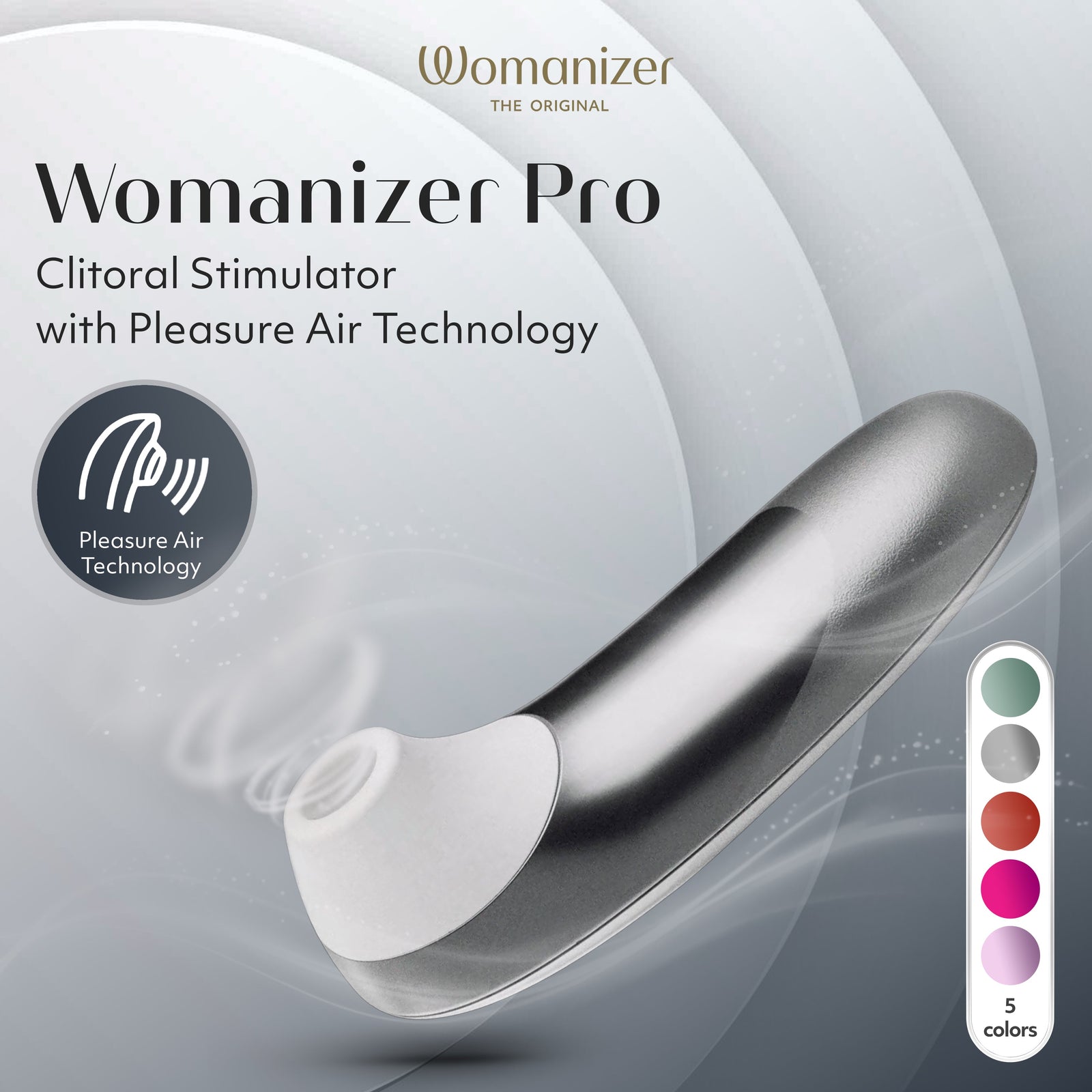 Womanizer - Womanizer Pro Clitoral Air Stimulator Massager