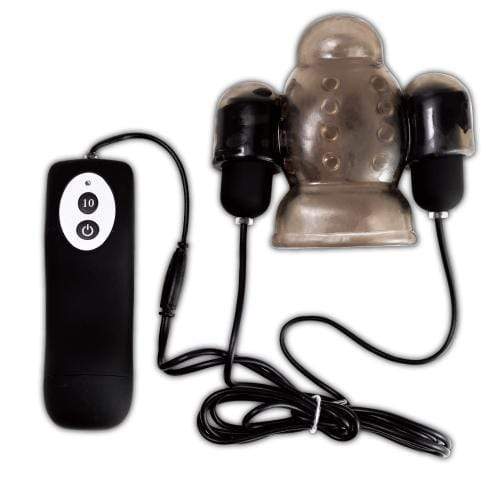 Toysheart - Glans Penis Explosion Penis Head Vibrator (Grey) Masturbator Soft Stroker (Vibration) Non Rechargeable 4526374916014 CherryAffairs