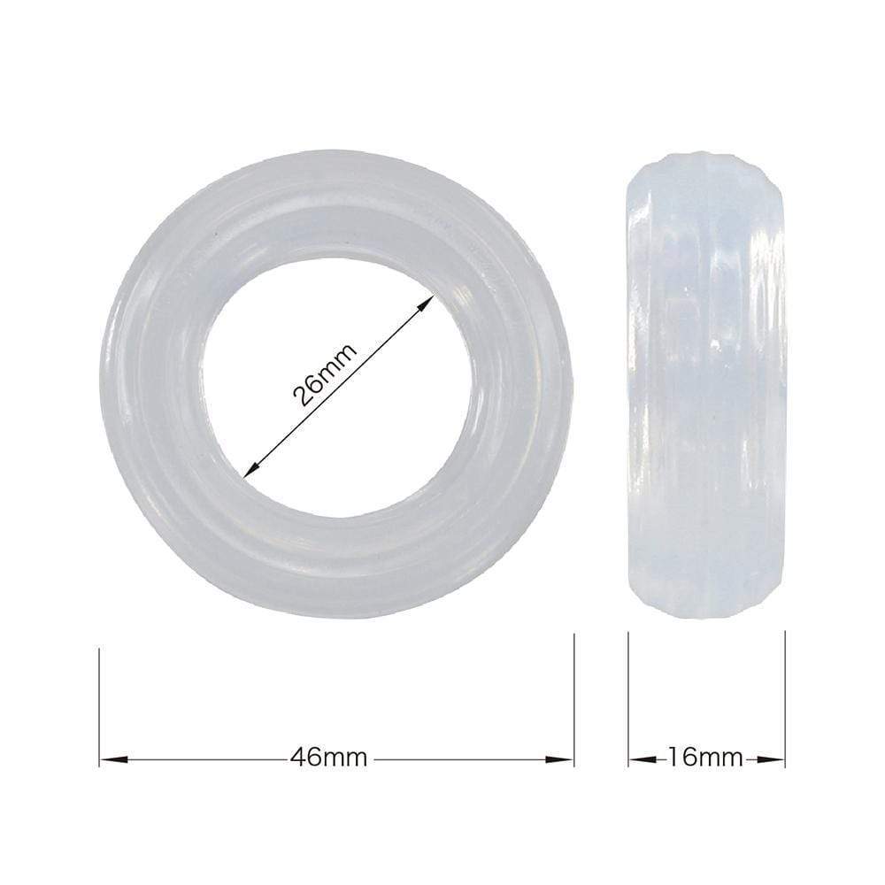 Tokyo Design - Genki Cock Ring 26mm (Clear) Rubber Cock Ring (Non Vibration) 4545742121409 CherryAffairs