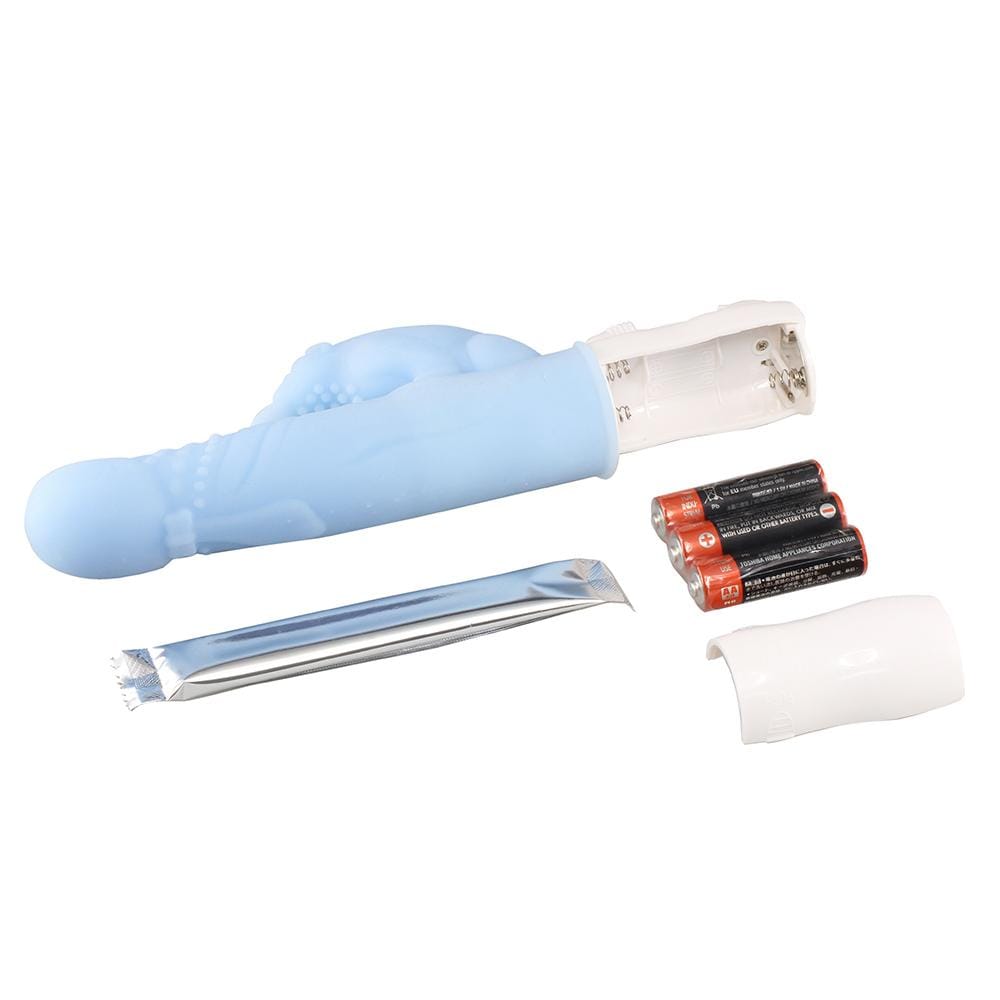 Aqua Classic - Purufuwa Textured Rabbit Vibrator (Blue) Rabbit Dildo (Vibration) Non Rechargeable 319709366 CherryAffairs