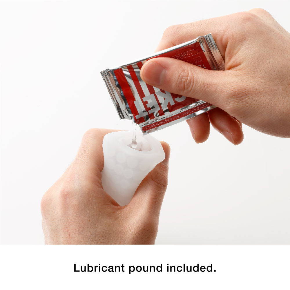 Tenga - Pocket Wave Line Masturbator - Masturbator Egg (Non Vibration) / White - Masturbator Egg (Non Vibration)