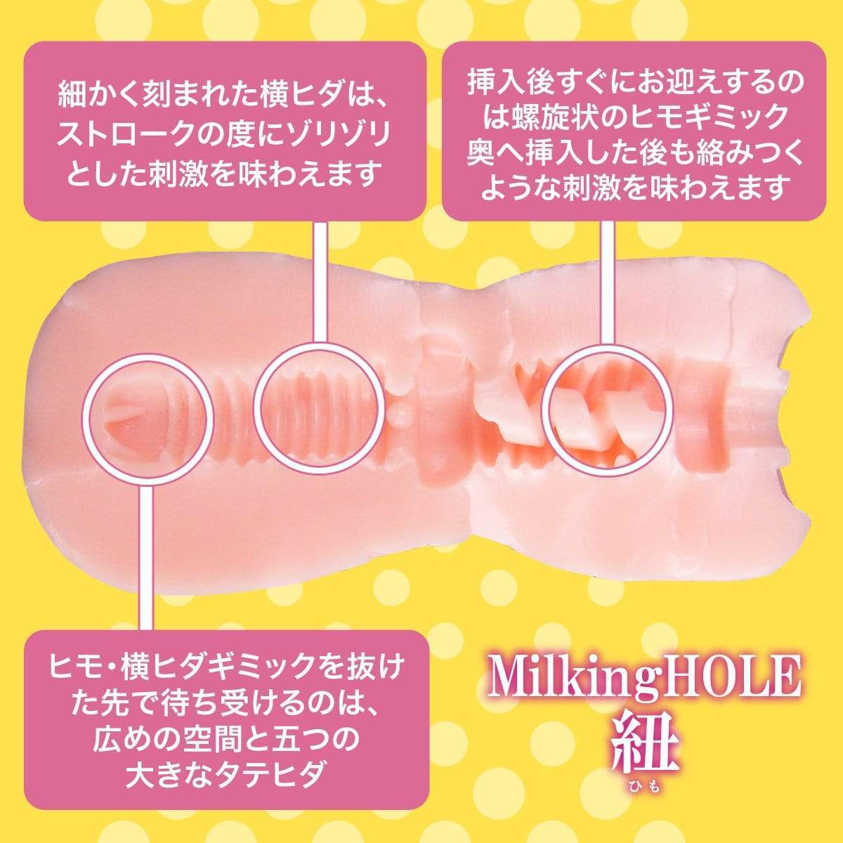 DNA - Milking Hole String Onahole (Beige) Masturbator Vagina (Non Vibration) 4560344561972 CherryAffairs