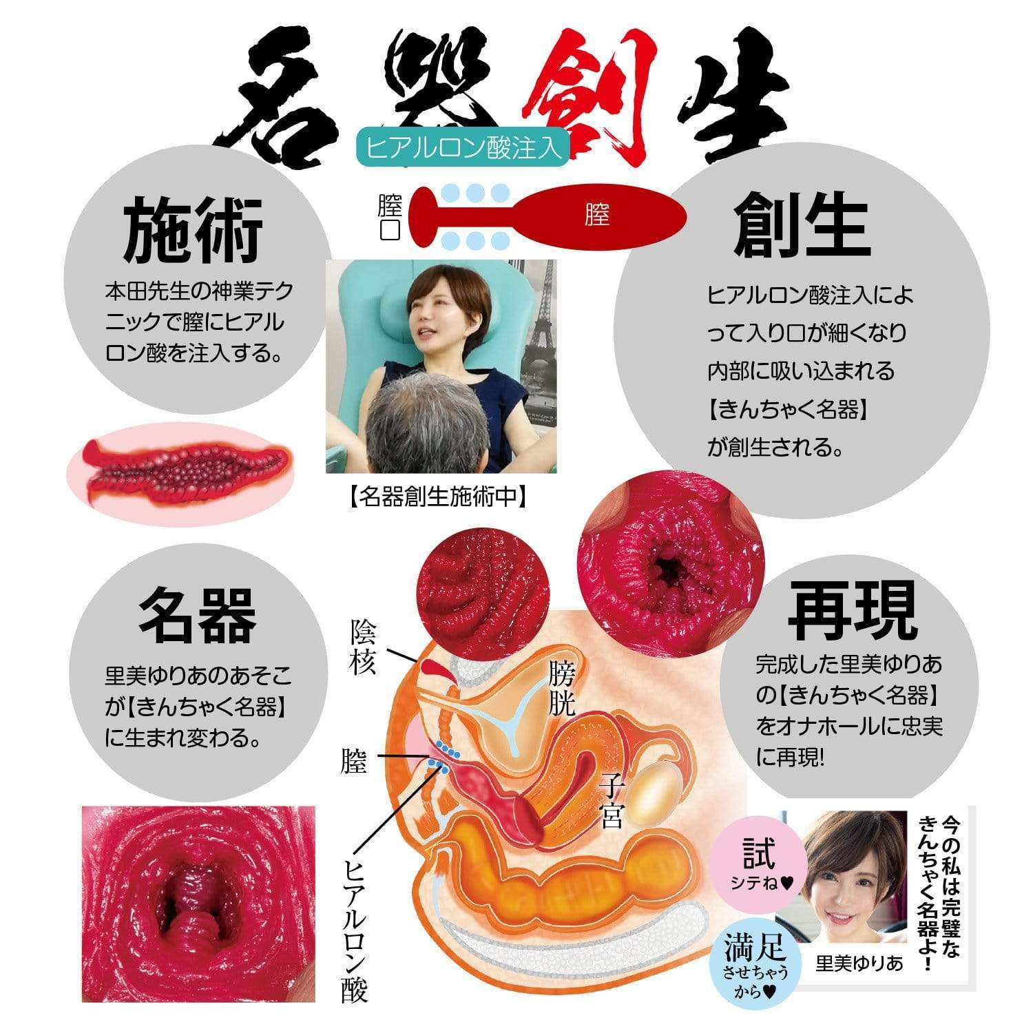 NPG - Creation of Meiki Satomi Yuya Onahole (Beige) Masturbator Vagina (Non Vibration)