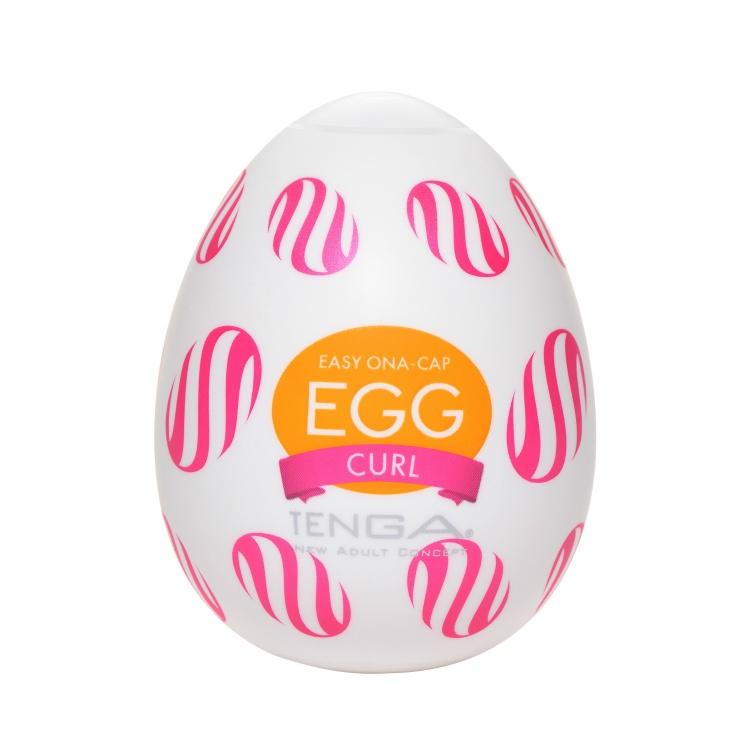 Tenga - Masturbator Egg Curl (Pink) Masturbator Egg (Non Vibration) 4570030970896 CherryAffairs