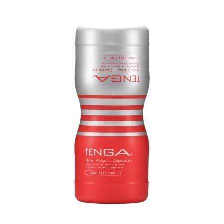 Tenga - New Dual Feel Cup Masturbator (Red/Gray) Masturbator Non Reusable Cup (Non Vibration) 293496711 CherryAffairs